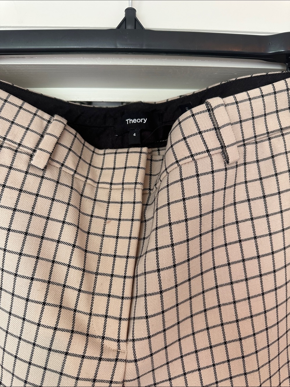 Theory Beige Windowpane Chinos - Picture 2 of 5